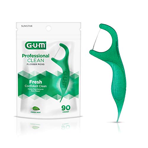 GUM - Professional Clean Flossers Extra Strong Flosser Pick,
