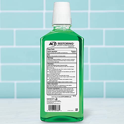 ACT Restoring Zero Alcohol Fluoride Mouthwash