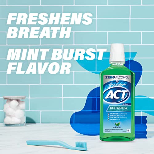 ACT Restoring Zero Alcohol Fluoride Mouthwash